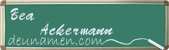 Bea Ackermann Visitenkarte